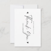 Modern Elegant Minimalist Script Photo Wedding Notitiekaartje (Achterkant)