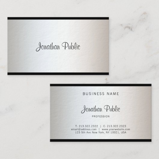 Modern Elegant Minimalist Simple Professional Luxe Visitekaartje (Voorkant / Achterkant)