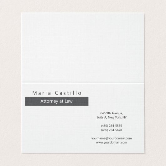 Modern Elegant Minimalist Visitekaartje (Buitenkant ongevouwen)