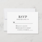 Modern Elegant minimalist Wedding Dusty Blue RSVP Kaartje (Voorkant)