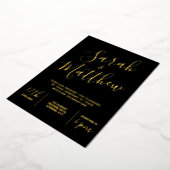Modern Elegant Minimalist Wedding Folie Uitnodiging (Gedraaid)