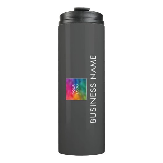 Modern Elegant Minimalistisch Design Business Logo Thermosbeker (Voorkant)