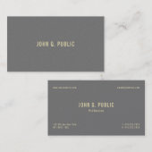 Modern Elegant Minimalistisch Design Sjabloon Luxe Visitekaartje (Voorkant / Achterkant)