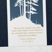 Modern Elegant Minimalistisch Forest Gold Deep Blu Notitieboek