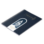 Modern Elegant Minimalistisch Forest Gold Deep Blu Notitieboek (Linkerzijde)