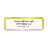 Modern Elegant Minimalistisch Gouden Lijst Goud Ch Etiket (Voorkant)