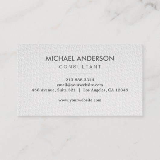 Modern Elegant Minimalistisch Monogram Professione Visitekaartje (Achterkant)