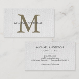 Modern Elegant Minimalistisch Monogram Professione Visitekaartje