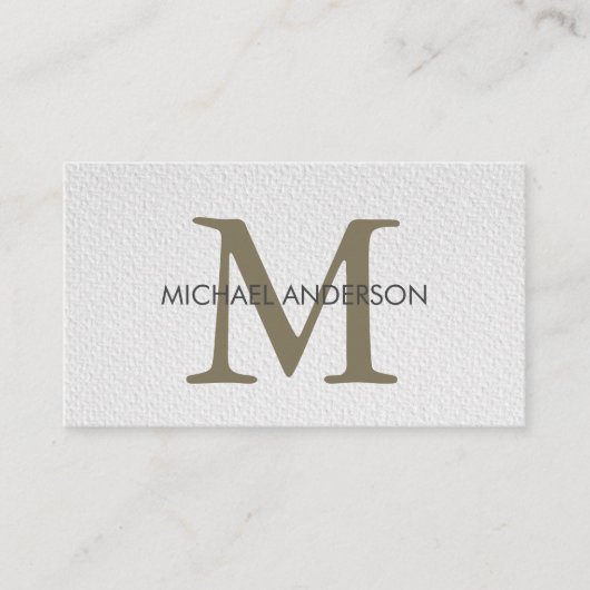 Modern Elegant Minimalistisch Monogram Professione Visitekaartje (Voorkant)