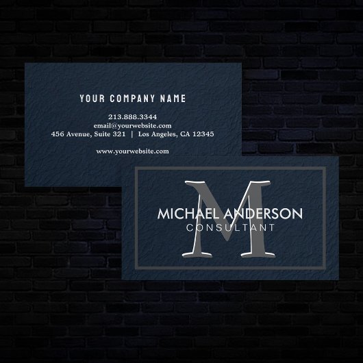 Modern Elegant Minimalistisch Monogram Professione Visitekaartje