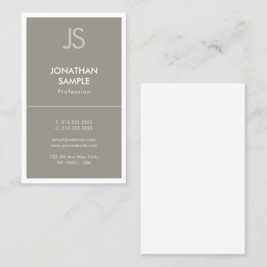 Modern elegant minimalistisch ontwerp, populair visitekaartje (Voorkant / Achterkant)