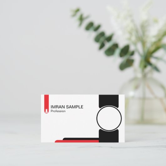 Modern Elegant Minimalistisch Ontwerp Trendy Plain Visitekaartje (Staand voorkant)