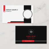 Modern Elegant Minimalistisch Ontwerp Trendy Plain Visitekaartje (Voorkant / Achterkant)