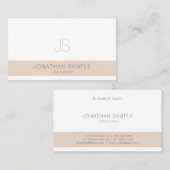 Modern Elegant Minimalistisch Professioneel Monogr Visitekaartje (Voorkant / Achterkant)