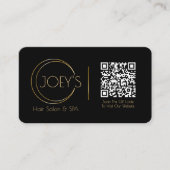 Modern Elegant Minimalistisch QR Code Visitekaartj Visitekaartje (Voorkant)