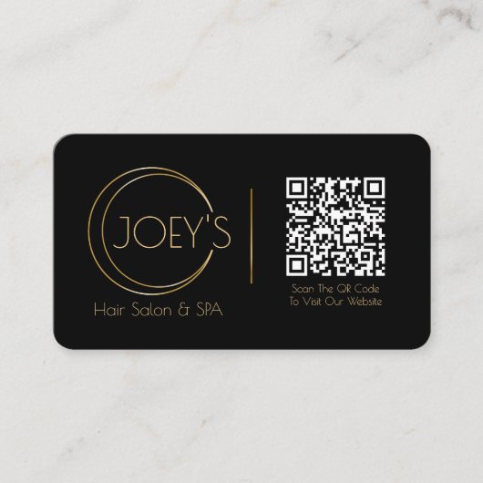 Modern Elegant Minimalistisch QR Code Visitekaartj Visitekaartje (Voorkant)