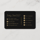 Modern Elegant Minimalistisch QR Code Visitekaartj Visitekaartje (Achterkant)