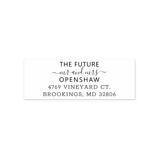 Modern elegant minimalistisch script zelfinktende stempel (Design)