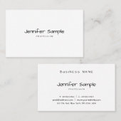 Modern Elegant Minimalistisch Sjabloon Handschrift Visitekaartje (Voorkant / Achterkant)