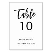Modern Elegant Minimalistisch Trouwtafelnummer Kaart (Voorkant)