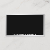 Modern Elegant Minimalistisch Zilver Professioneel Visitekaartje (Voorkant)