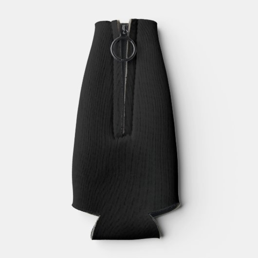 Modern Elegant minimalistisch zwart-wit monogram Flesjeskoeler (Achterkant)