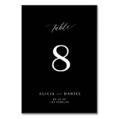 Modern elegant minimalistische zwarte en witte bru kaart (Voorkant)