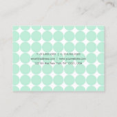 Modern elegant mint Green White Handgeschreven scr Visitekaartje (Achterkant)