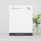 Modern & Elegant Monogram Aanpasbaar Custom Briefhoofd (Staand voorkant)