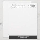 Modern & Elegant Monogram Aanpasbaar Custom Briefhoofd (Voorkant / Achterkant)
