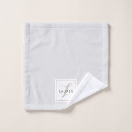Modern Elegant Monogram Bad Handdoek (Wasdoekje)