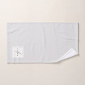 Modern Elegant Monogram Bad Handdoek (Handdoek)