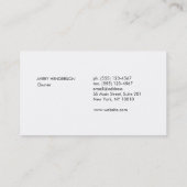 Modern Elegant Monogram, Black and White Bokeh Visitekaartje (Achterkant)