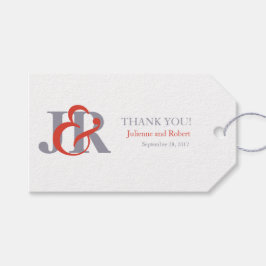 Modern Elegant Monogram Bruiloft Favor Label Cadeaulabel