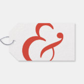 Modern Elegant Monogram Bruiloft Favor Label Cadeaulabel (Achterkant Horizontaal)
