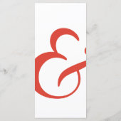 Modern Elegant Monogram Bruiloft Menu (Achterkant)