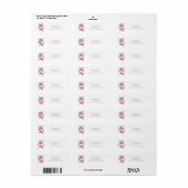 Modern Elegant Monogram Bruiloft Retouradres Etiket (Full Sheet)