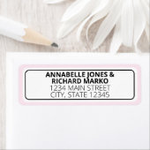 Modern Elegant Monogram Bruiloftsadreslabel Etiket (Insitu)