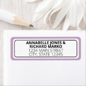 Modern Elegant Monogram Bruiloftsadreslabel Etiket (Insitu)
