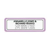 Modern Elegant Monogram Bruiloftsadreslabel Etiket (Voorkant)