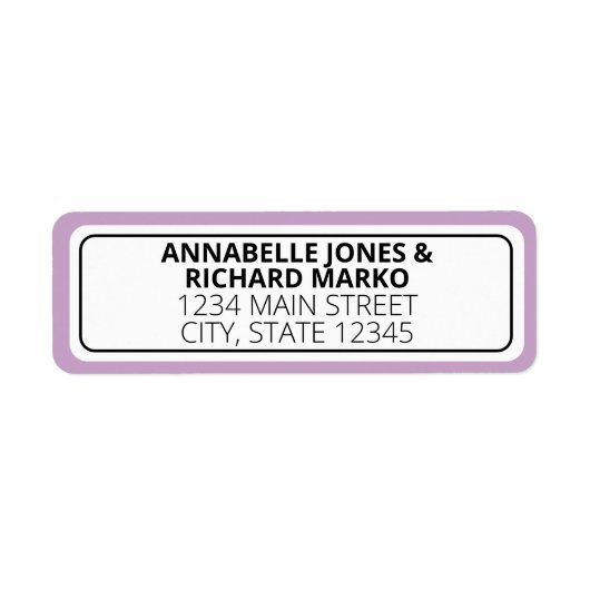 Modern Elegant Monogram Bruiloftsadreslabel Etiket (Voorkant)