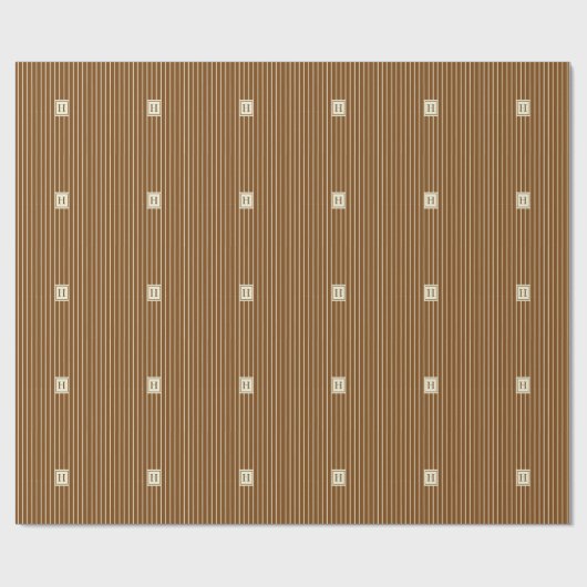 Modern Elegant Monogram Cadeaupapier (Vlak)