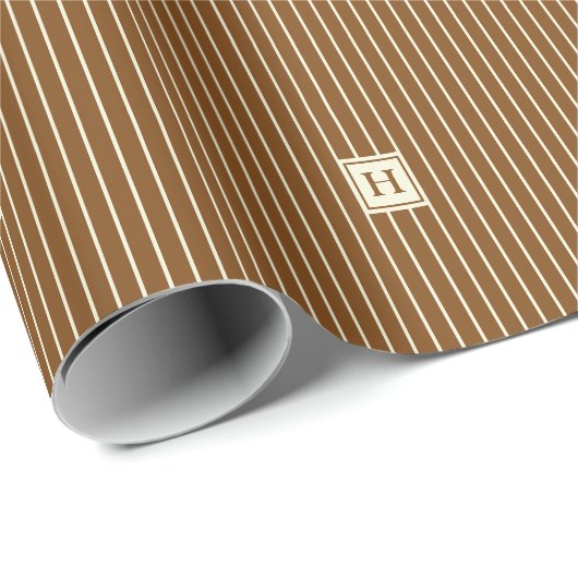 Modern Elegant Monogram Cadeaupapier (Rol Hoek)