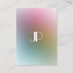 Modern Elegant Monogram Colorful Sjabloon Luxe Visitekaartje