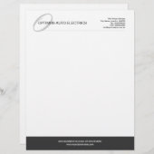 Modern & Elegant Monogram Custom Custom Briefhoofd (Voorkant / Achterkant)