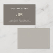 Modern elegant Monogram Design Professional Luxe Visitekaartje (Voorkant / Achterkant)