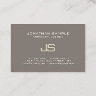 Modern elegant Monogram Design Professional Luxe Visitekaartje