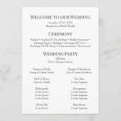 Modern Elegant Monogram Foto Trouwprogramma Programmakaart (Achterkant)