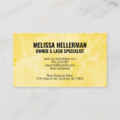 Modern elegant monogram geel visitekaartje (Achterkant)