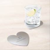 Modern Elegant Monogram Gold Silver Trendy Kartonnen Onderzetters (Insitu)